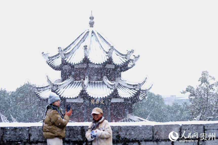 文昌閣雪景。人民網(wǎng) 顧蘭云攝